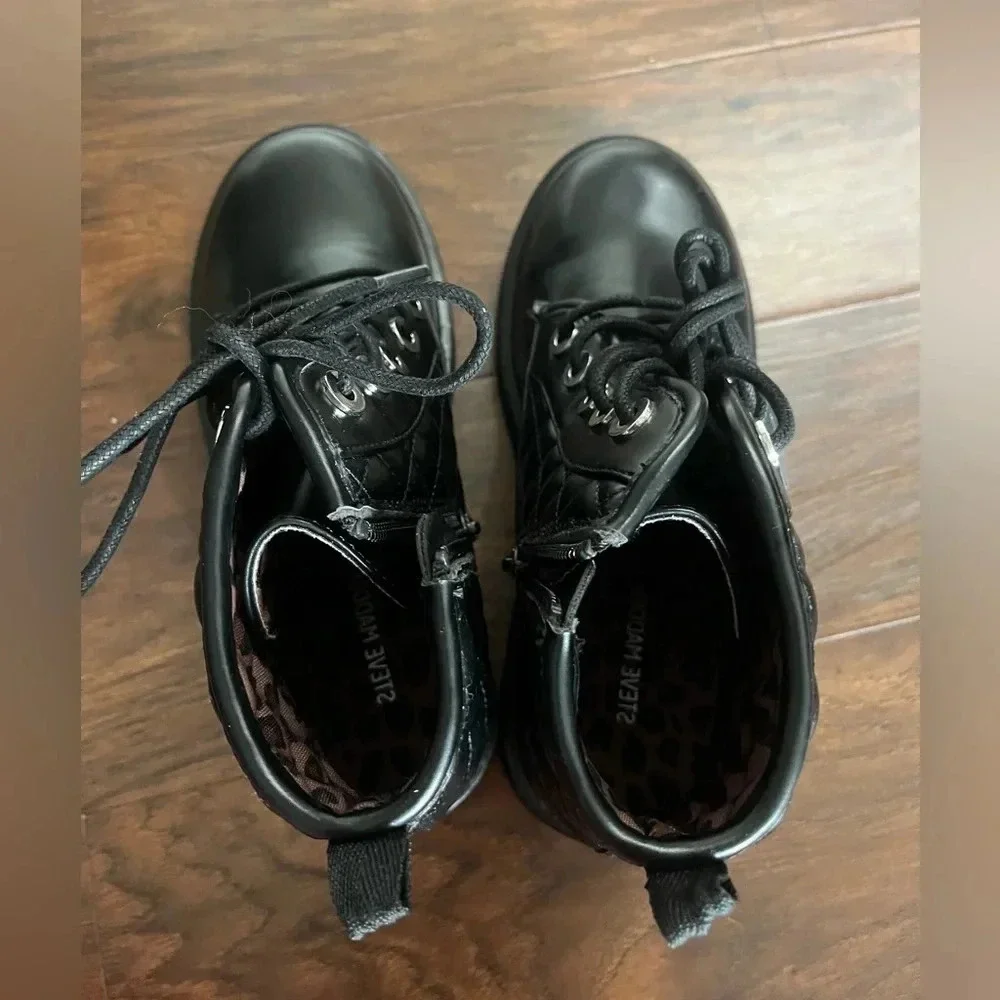 Steve Madden Quilted Combat Boots-girls size 4 NWOT